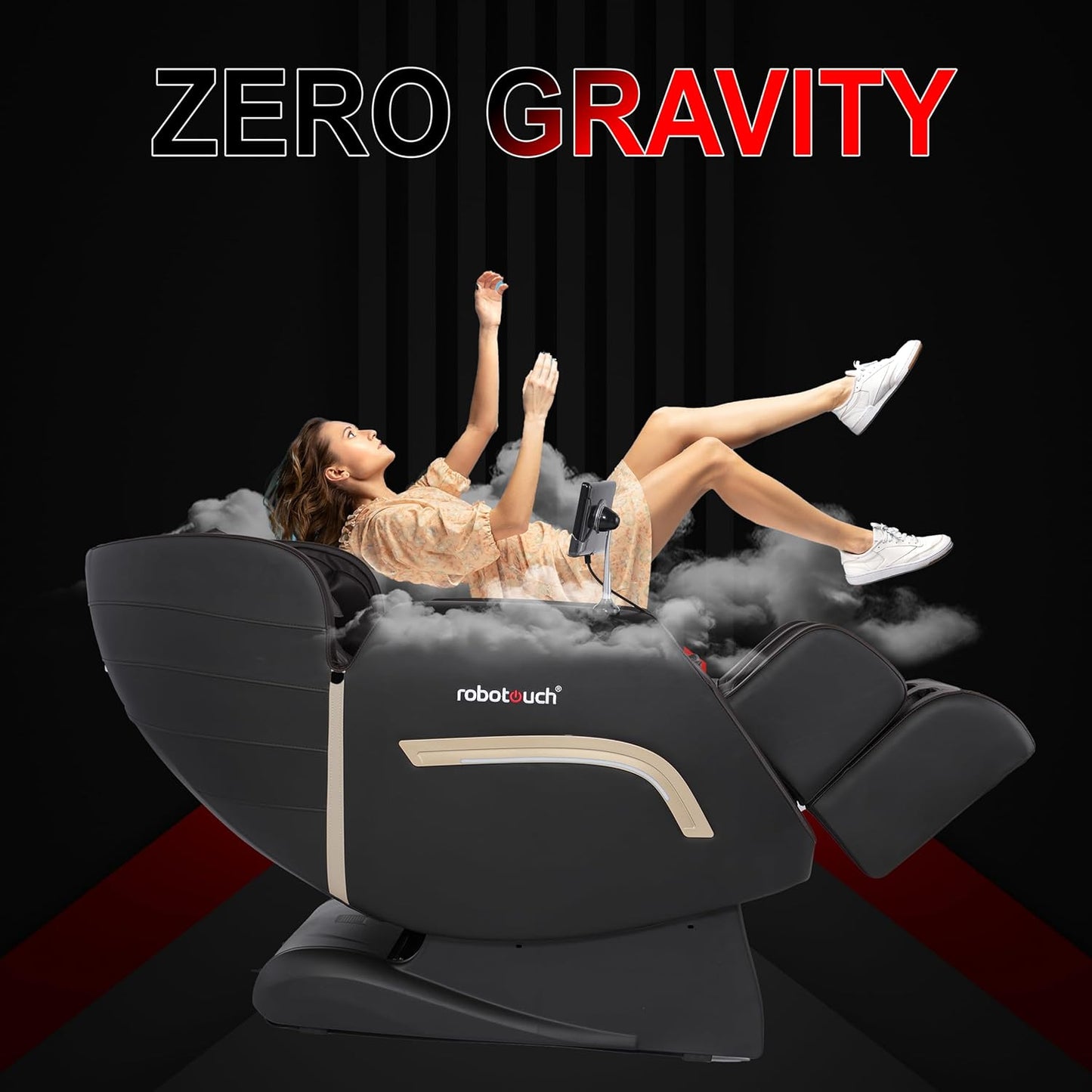 RoboTouch EcoLax SL Track Zero Gravity Full Body Electric Massage Chair (Brown)