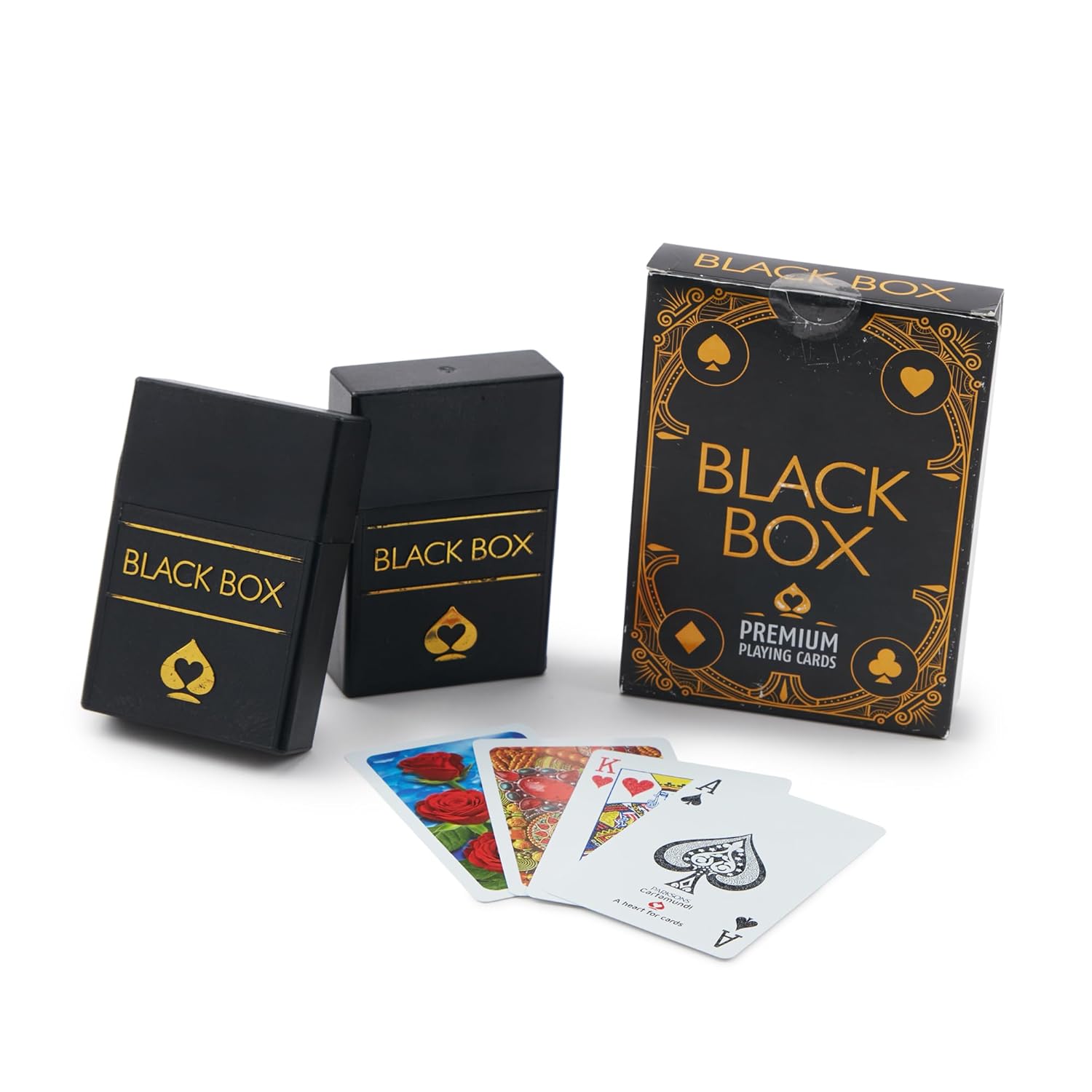 Black Box Premium Plastic Kid Black Box Playing Card Game (Set of 2),Waterproof, Bridge Size