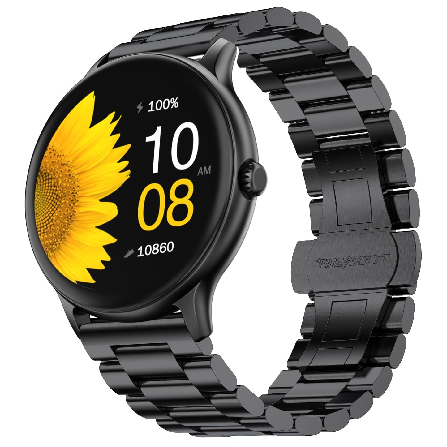 Fire-Boltt Phoenix Smart Watch with Bluetooth Calling 1.3,120+ Sports Modes, 240 * 240 PX High Res with SpO2, Heart Rate Monitoring & IP67 Rating (Black) - Springkart 