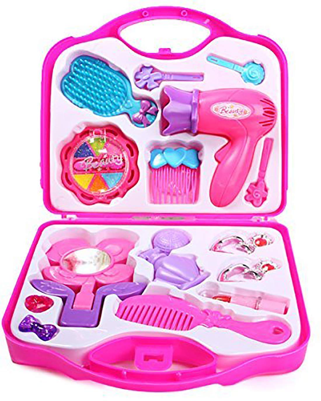 Beauty Make up Set for Kids Girls with Fold-able Suitcase (Multicolour) - Springkart 