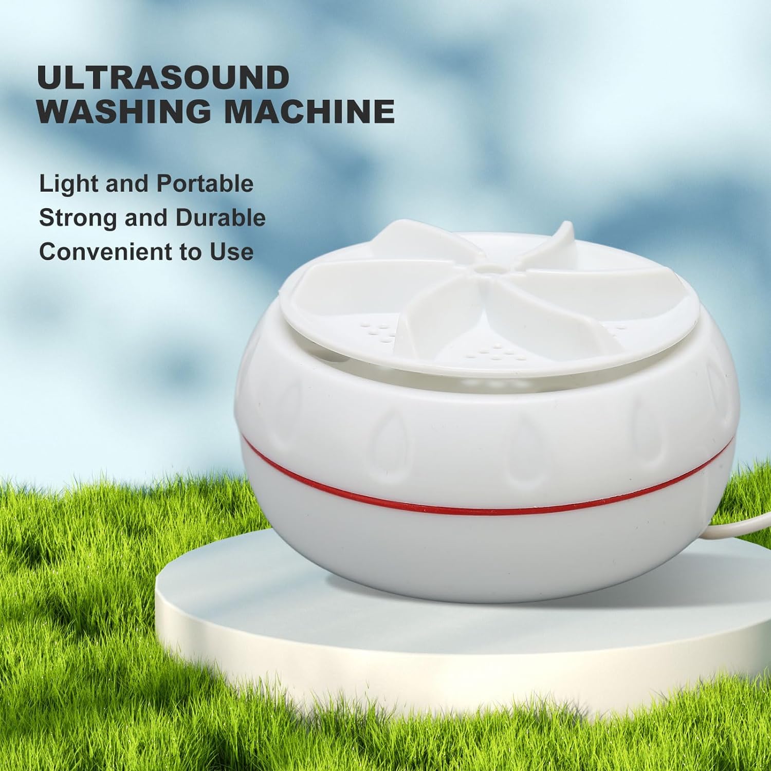 Mini Washing Machine Turbine Washing Machine Door Hinge Lightweight Turbo Washer with USB Cable For Home, Camping ,College ,Rooms Use - Springkart 