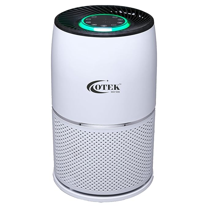 OTEK 330A Smart Air Purifier for Home & Office | HEPA H13 & Activated Carbon Filter | UV-C Sterilization | Real-Time AQI Display | Removes 99.9% Dust, Smoke & Allergens | 280 sq.ft