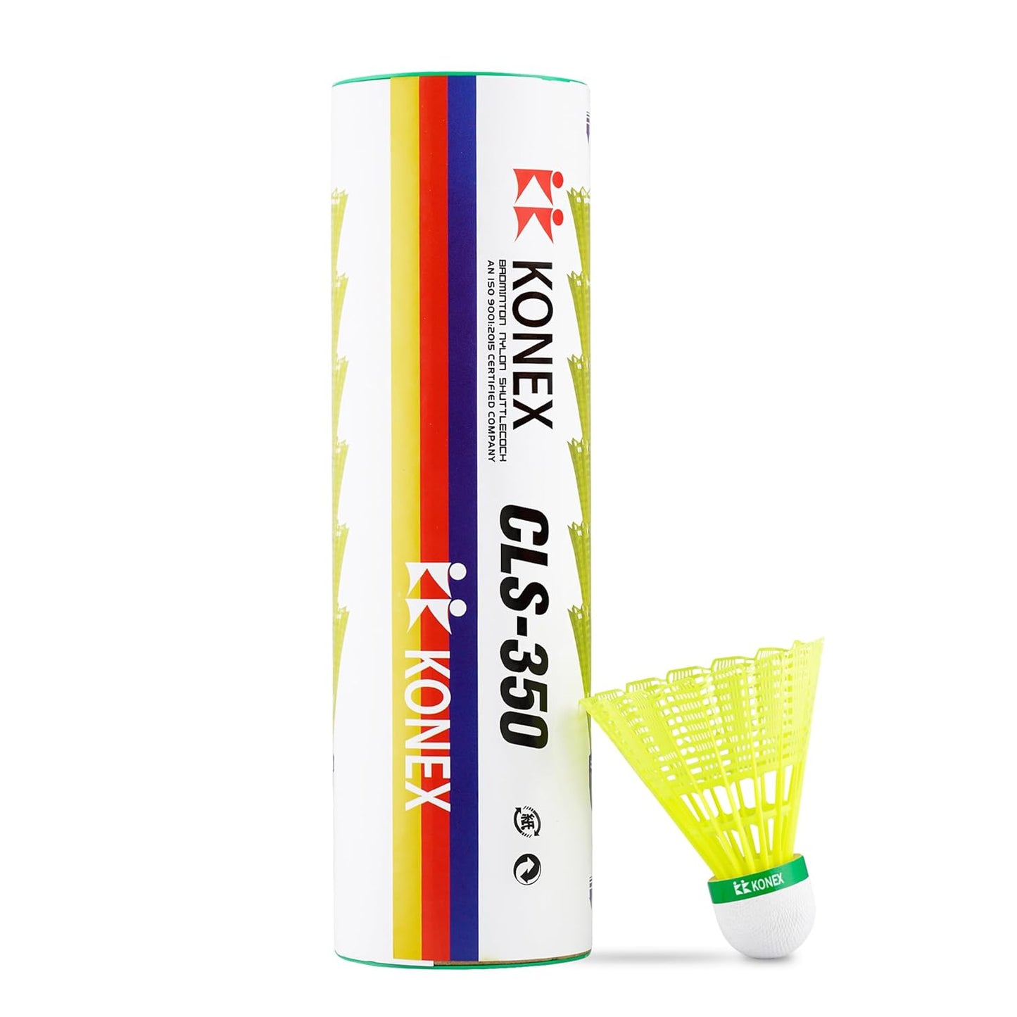 Konex Nylon Shuttlecock | Stable Flight & Fast Recovery (Yellow, Pack of 6) - Springkart 