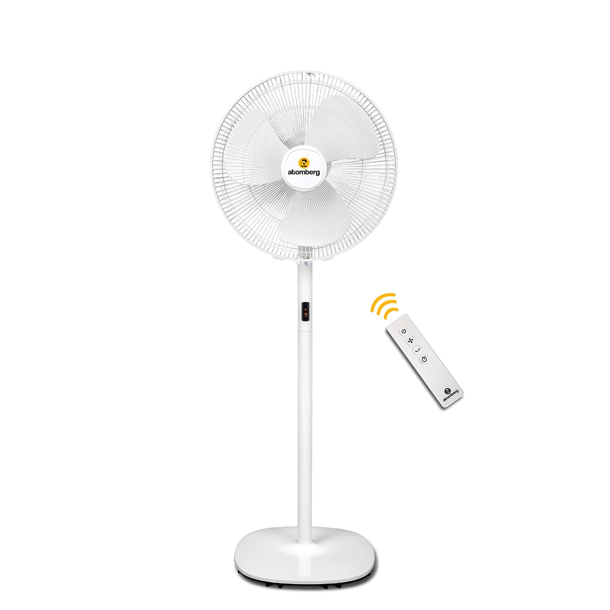 atomberg Renesa 400mm Pedestal Fan for Home | Silent BLDC Stand Fan | LED Display | 6 Speeds | Remote with Oscillation, Timer, Sleep | 2 Year Warranty (Midnight Black)
