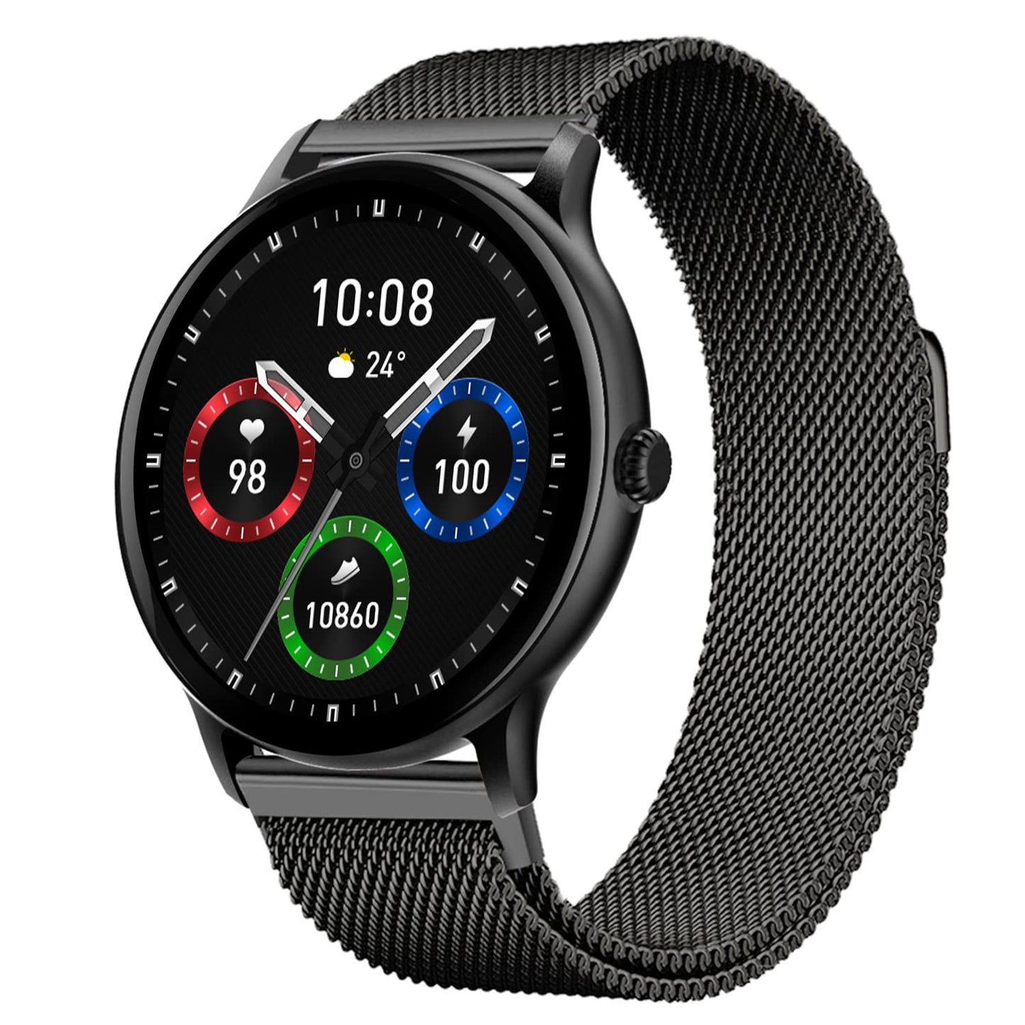 Fire-Boltt Phoenix Smart Watch with Bluetooth Calling 1.3,120+ Sports Modes, 240 * 240 PX High Res with SpO2, Heart Rate Monitoring & IP67 Rating (Black) - Springkart 