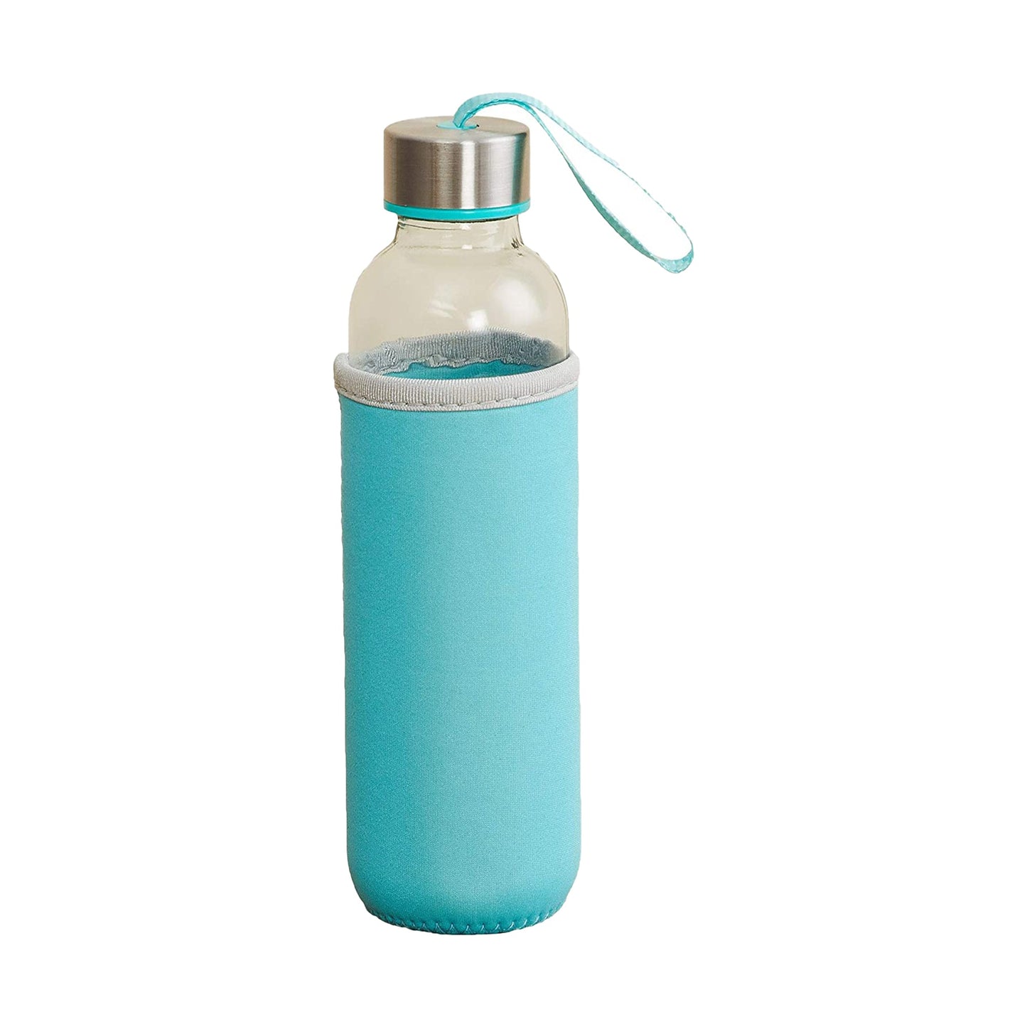 Glass Water Bottle (500 ml) With Cover - Springkart 