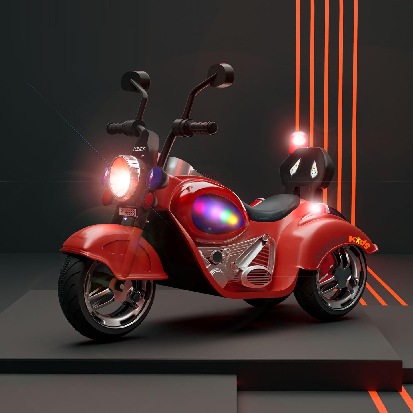 Cockatoo 5ECruise Rechargable Electric Kids Bike with Music&LED, Kids Scooter Bike for 1-5 Years Boys&Girls Powered by 6V Battery & Motor for 4.5-6Hr Ride with Foot Accelerator(Harrlay,Green)