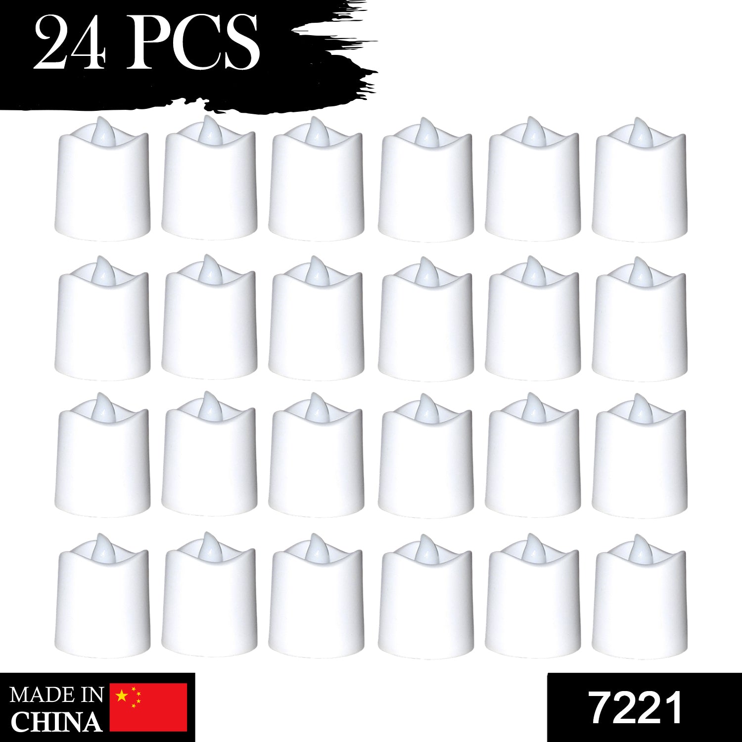 Festival Decorative - LED Tealight Candles (White, 24 Pcs) - Springkart 