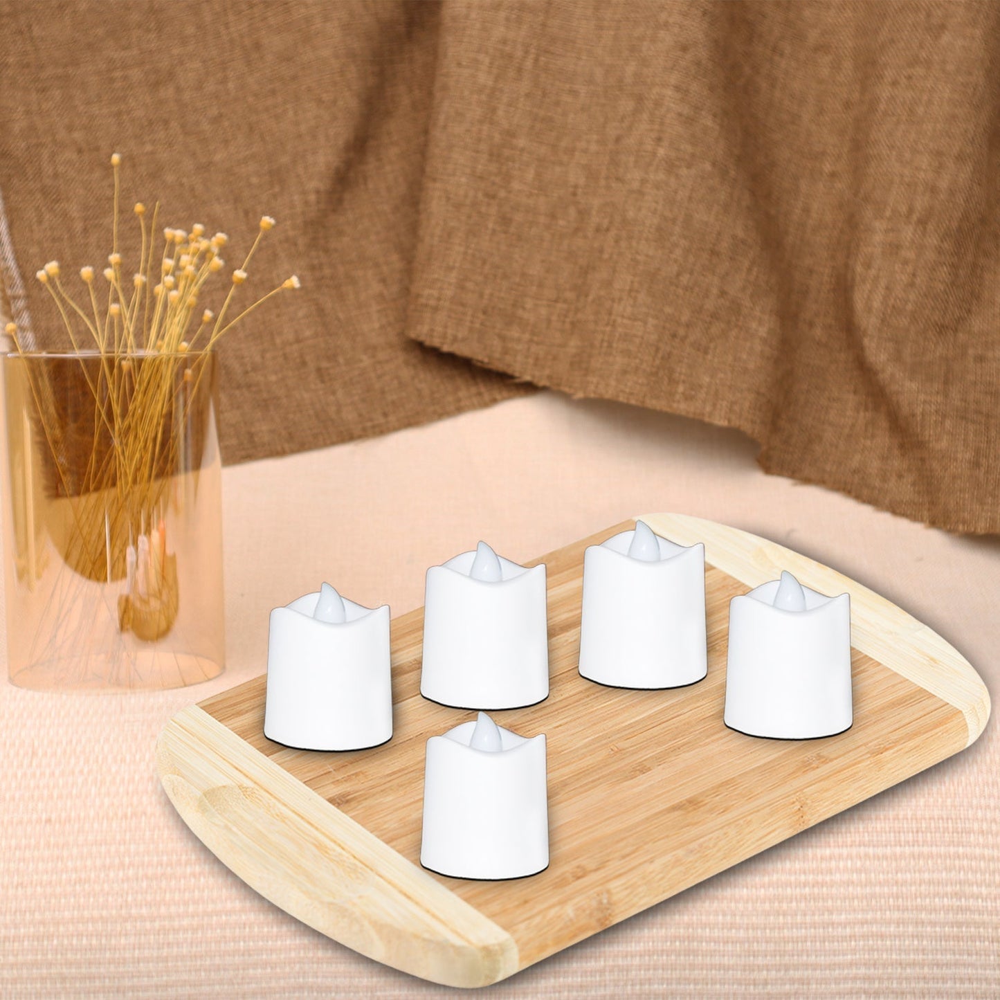 Festival Decorative - LED Tealight Candles (White, 24 Pcs) - Springkart 