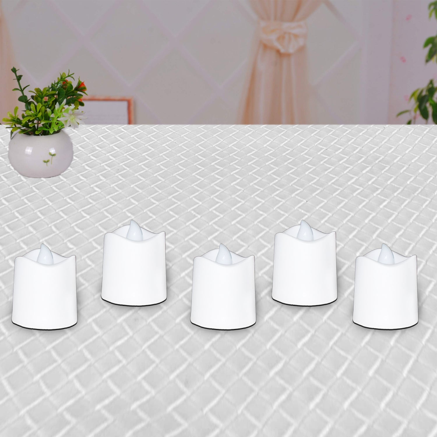 Festival Decorative - LED Tealight Candles (White, 24 Pcs) - Springkart 