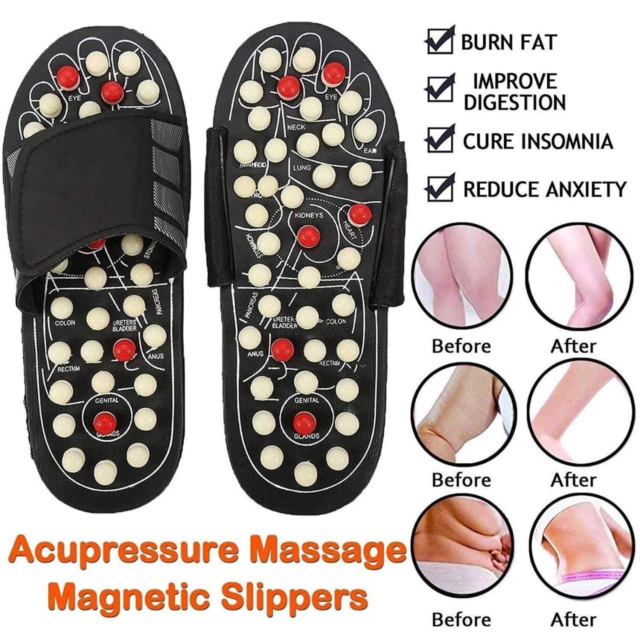 Acupressure and Magnetic Therapy Paduka Slippers for Full Body Blood Circulation Yoga Paduka Acupressure Foot Relaxer For Men and Women