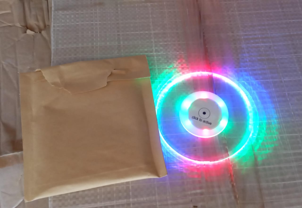 Colorful LED Cocktail Coaster, Round Ultra-Thin LED Drink Coaster (1 Pc) - Springkart 