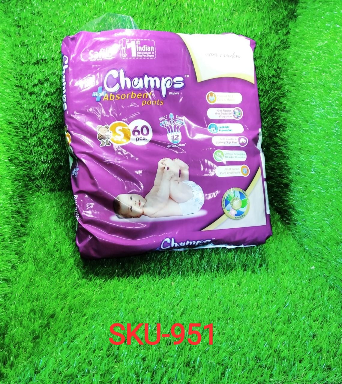 Premium Champs High Absorbent Pant Style Diaper Small, Medium and Large Size Diaper - Springkart 