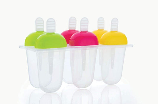 737 6 Pcs Multicolor Polypropylene Ice Mold Kulfi Makerstickcreamcandy Color Assorted - Springkart 