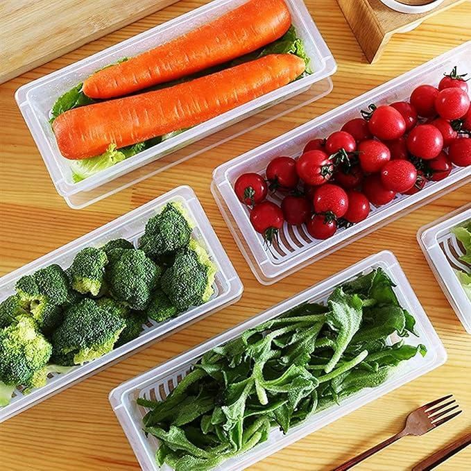 Fridge Storage Containers Box 28*20.5*5.5cm 6pc - Springkart 