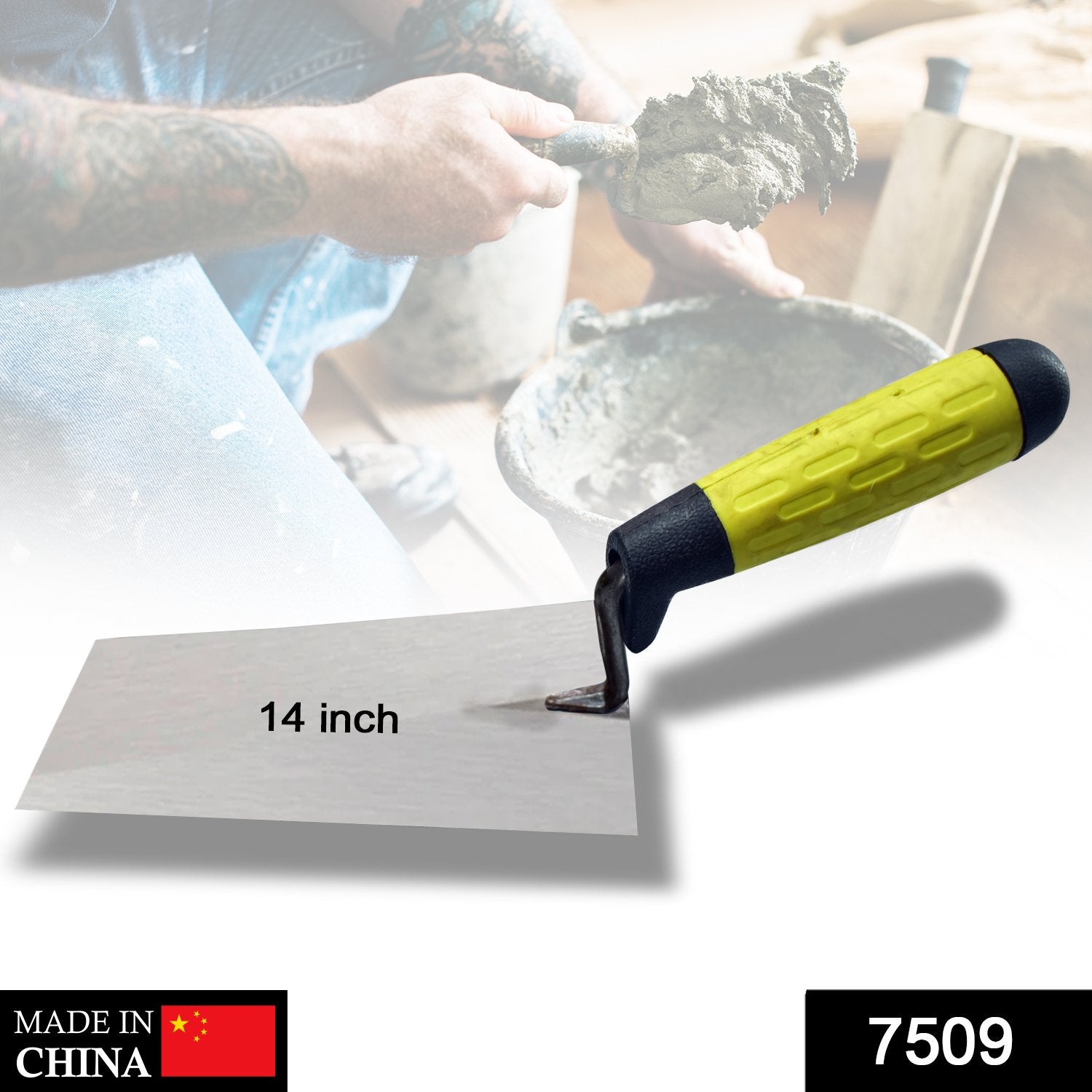 Smooth plastering trowel with ergonomic handle