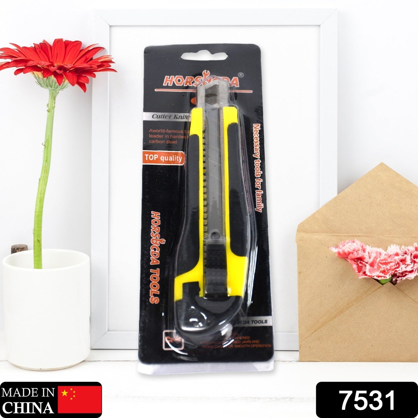 Heavy Duty Stainless Steel Blade Cutter Knife for Cutting Papers, Wallpapers, Cardboard, Vinyl, Tapes etc - Springkart 