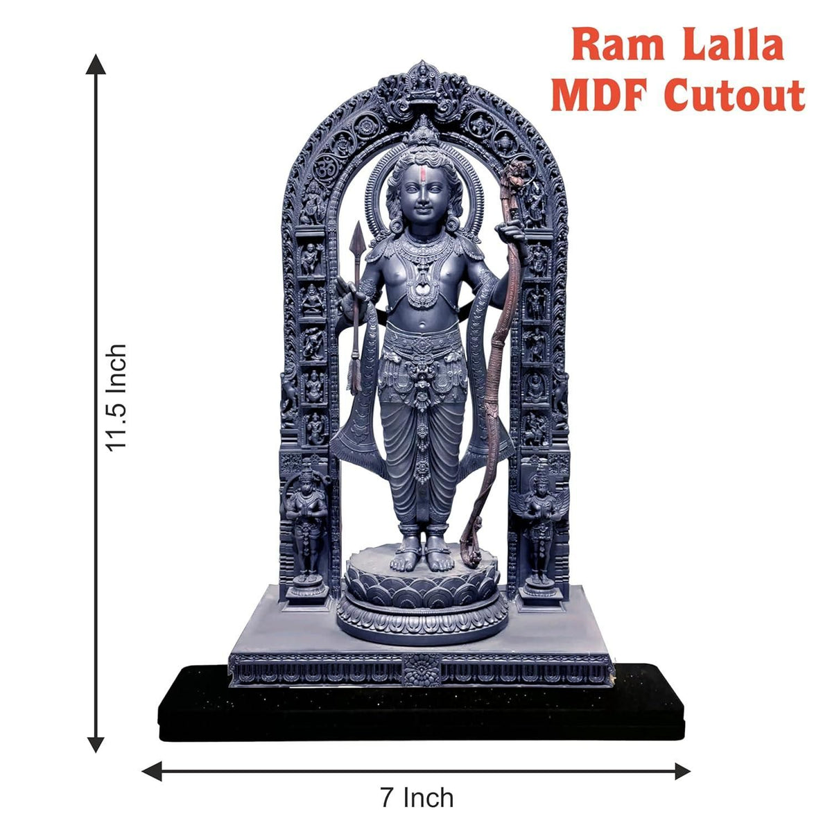 Ram Lalla MDF Cutout of Ram Lalla Statue in Ayodhya Mandir (2D) - Springkart 
