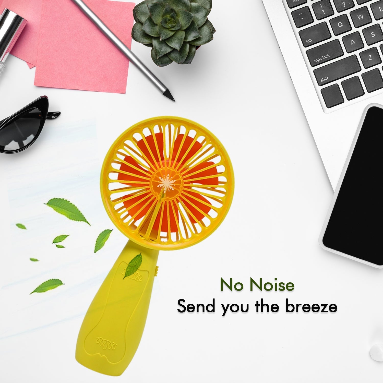 Foldable Handy Light Fans Rechargeable Handheld Mini Fan Electric Personal Fans Hand Bar Desktop Fan (Battery Not Include) - Springkart 