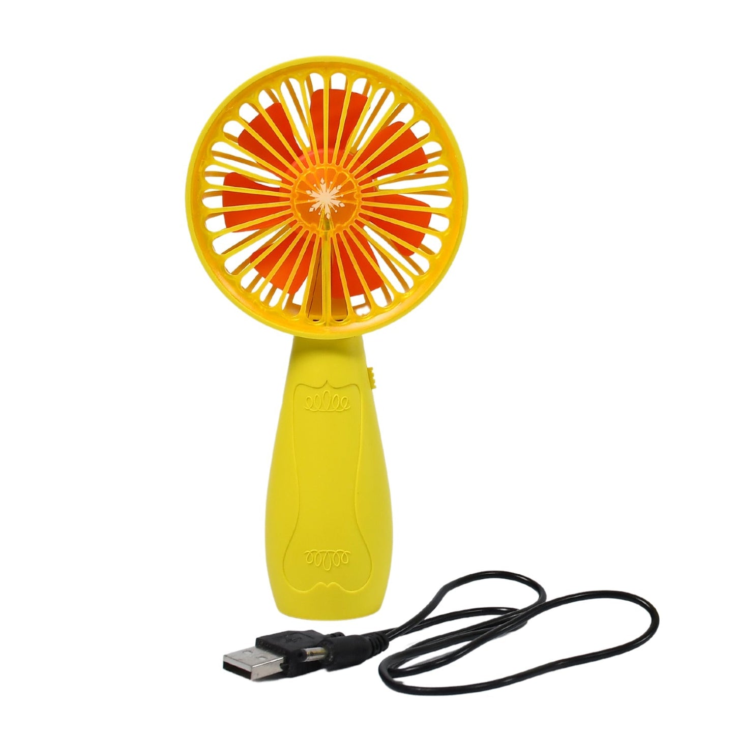 Foldable Handy Light Fans Rechargeable Handheld Mini Fan Electric Personal Fans Hand Bar Desktop Fan (Battery Not Include) - Springkart 