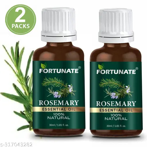 Fortunate= Rosemary Essential Oil for hair growth & aromatherapy for Skin, Hair, Dandruff (30 ml) Pack-of-2 - Springkart 