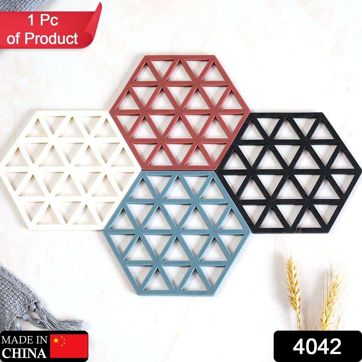 Mat for Cup PVC Tea Coaster Non-Slip Placemat High Temperature Insulation Pad Hollow Pot Mat Bowl with Anti-hot - Springkart 