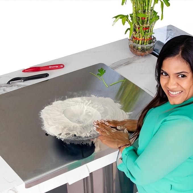 Stainless Steel Chopping Board (35x31cm) - Springkart 