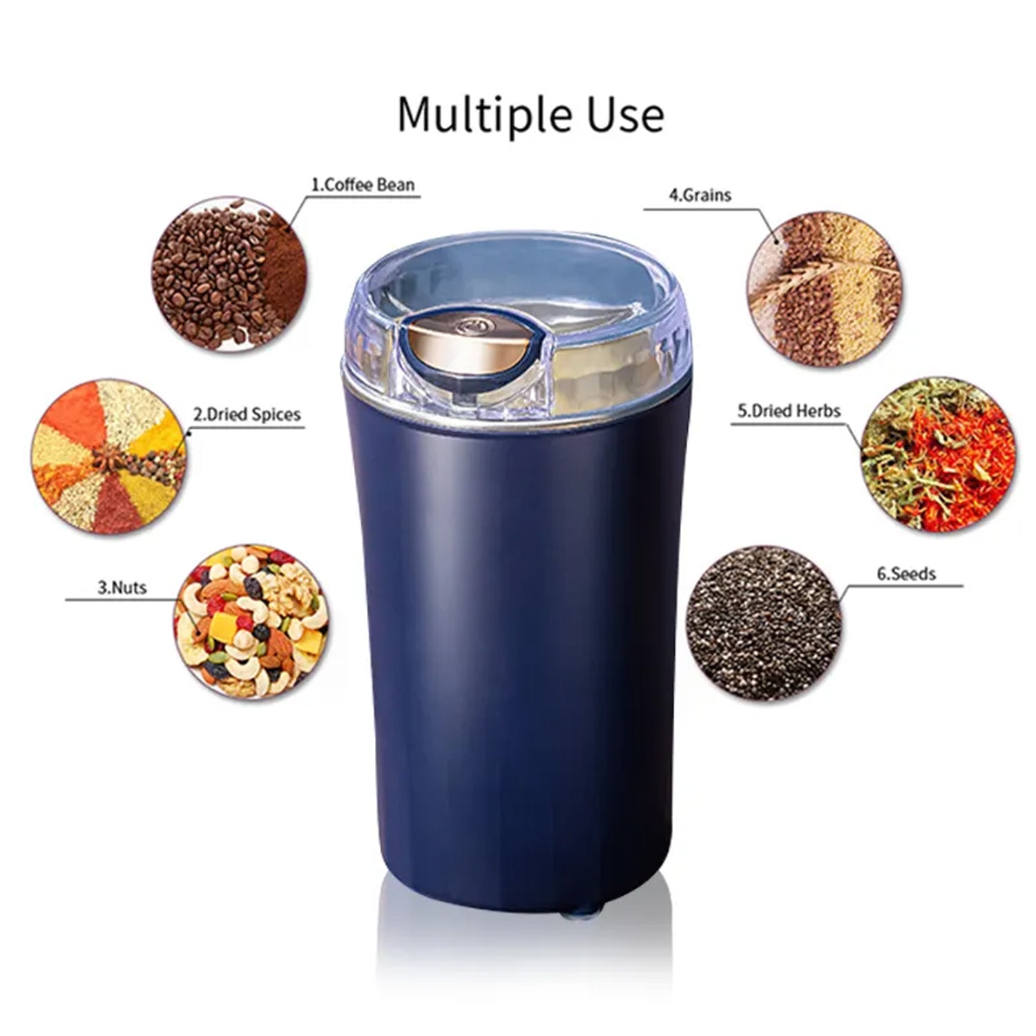 5324 Mini Mixer Small Blander Power Full Mini Grinder Electric Coffee Bean Grinder Grinder Machine Portable Grinder For Home And Office. - Springkart 