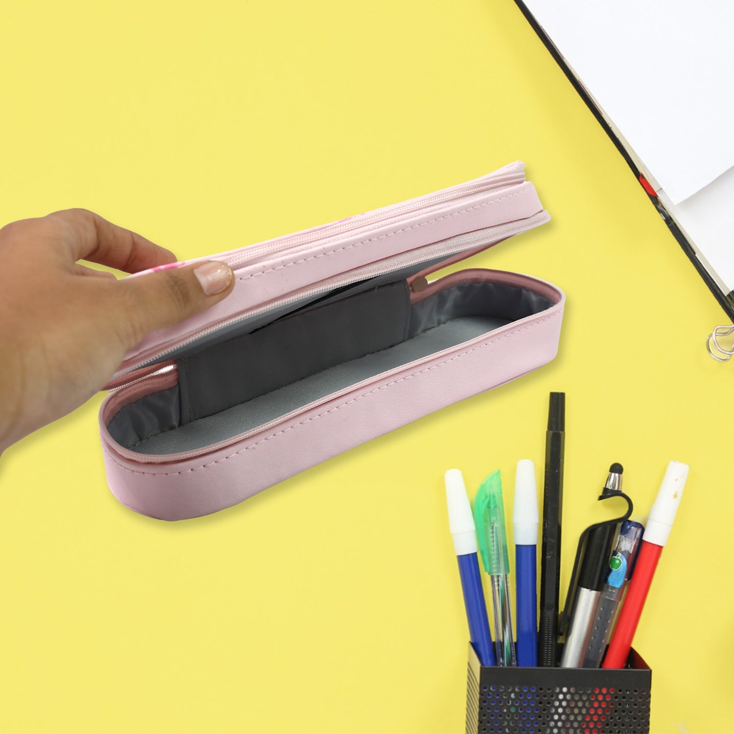 Double Layer Large Capacity With Multi-functional Pencil Case (1 Pc) - Springkart 