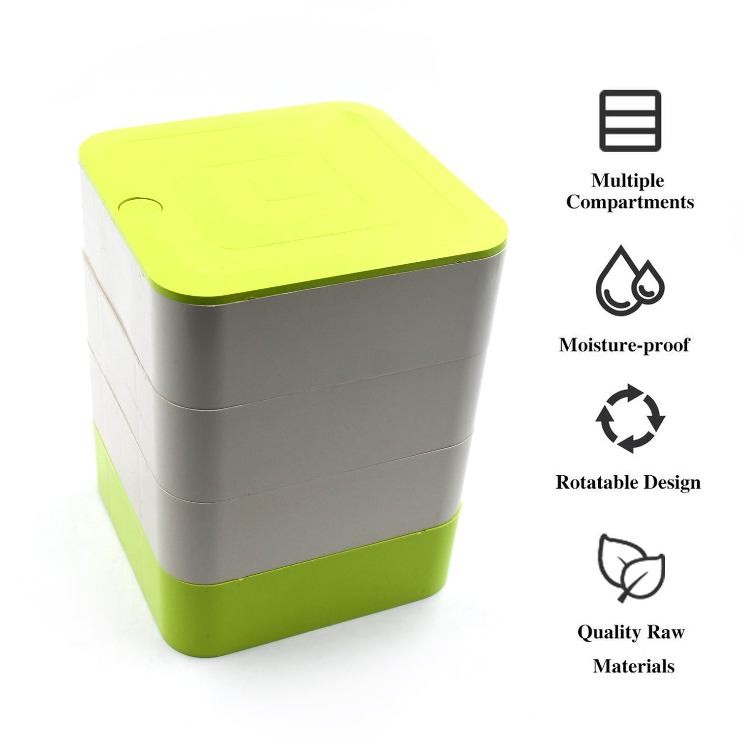 4700 4 Layers Jewelry Box 360 Degree Rotating Jewelry Box Jewelry And Earring Organizer Box Accessory Storage Box - Springkart 