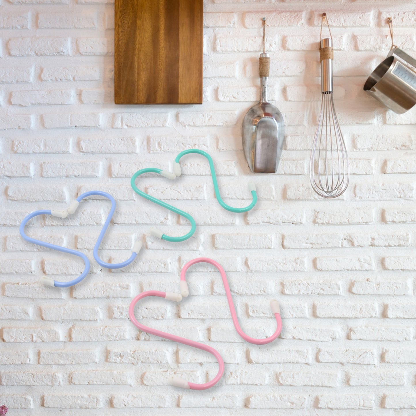 17873 S Shape Metal Hooks For Hanging Heavy Duty S Shaped Hooks For Hanging Clothes Metal Hooks For Kitchen Wardrobe Work Shop Bathroom Garden Office (6 Pcs Set) - Springkart 