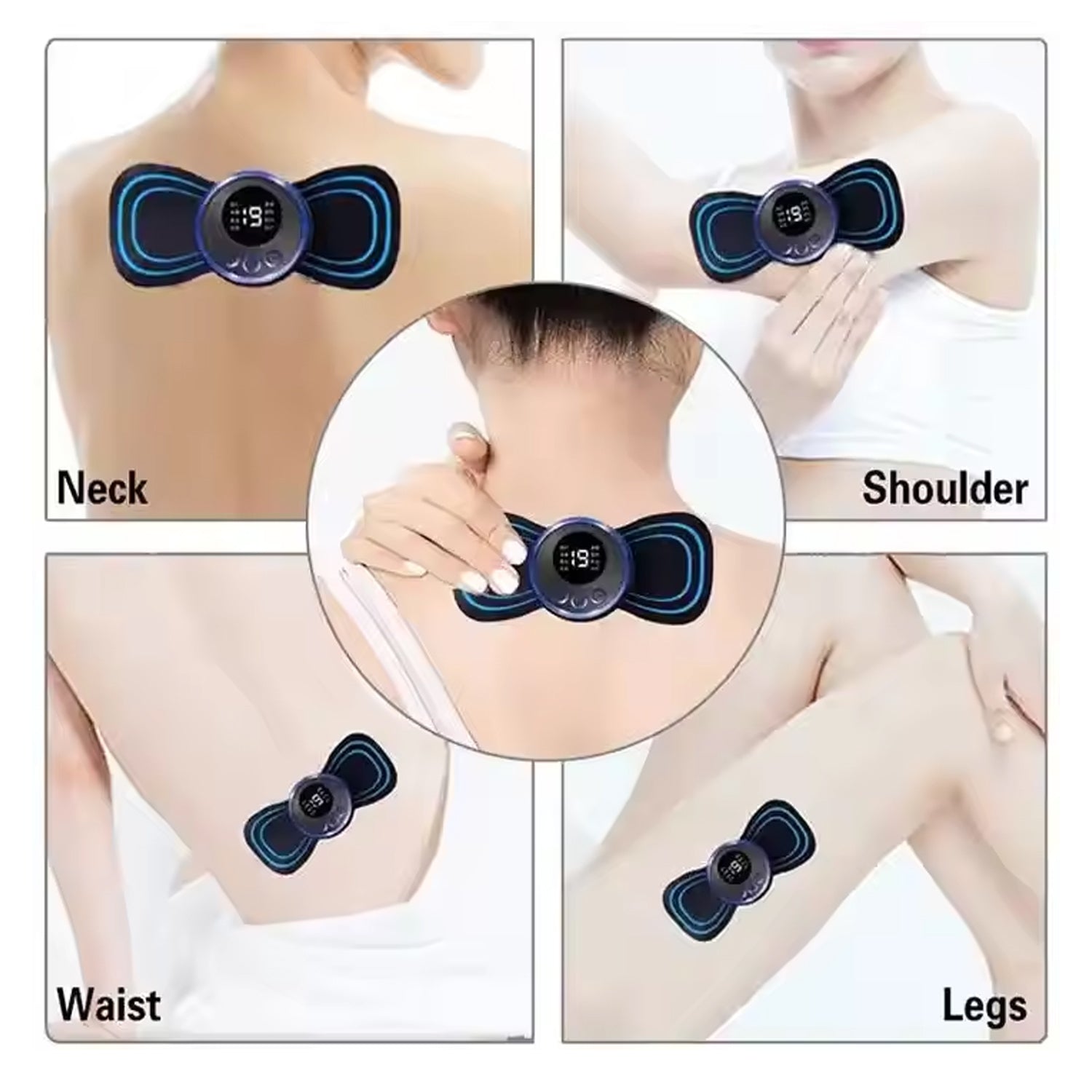 Butterfly Electric Neck Massager Cordless Full Body Massage With Remote Controller (1 Pc) - Springkart 