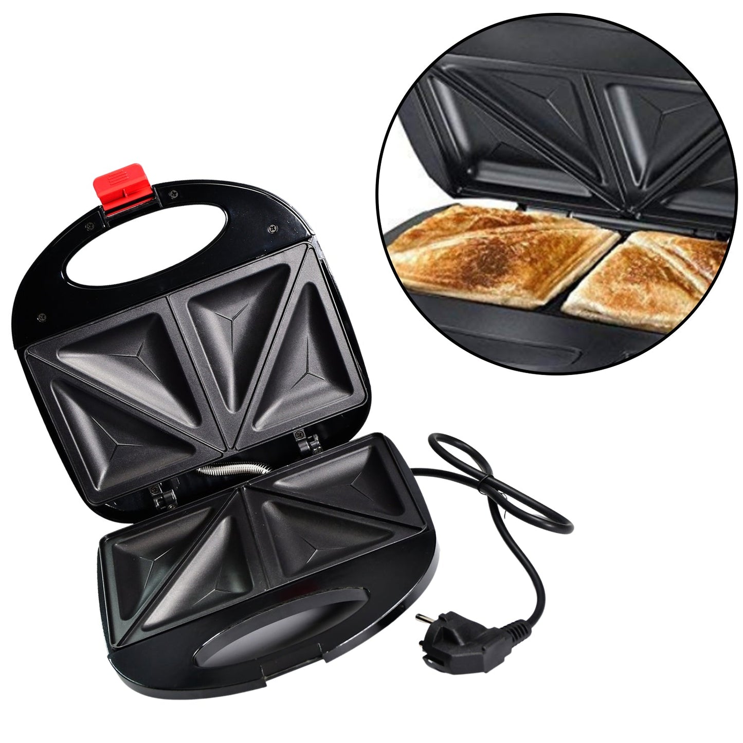 Sandwich Maker Makes Sandwich Non-Stick Plates| Easy to Use with Indicator Lights Sandwich toaster - Springkart 