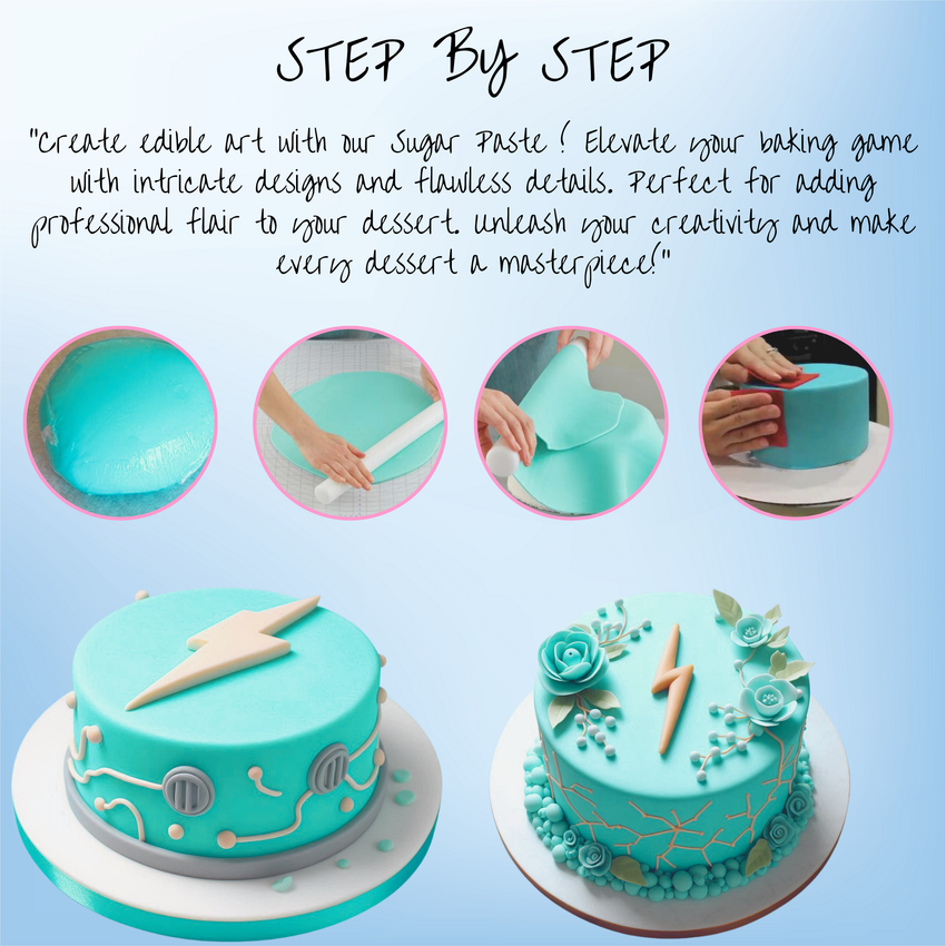 Electric Blue Fondant | Edible Sugarpaste 250 Gm