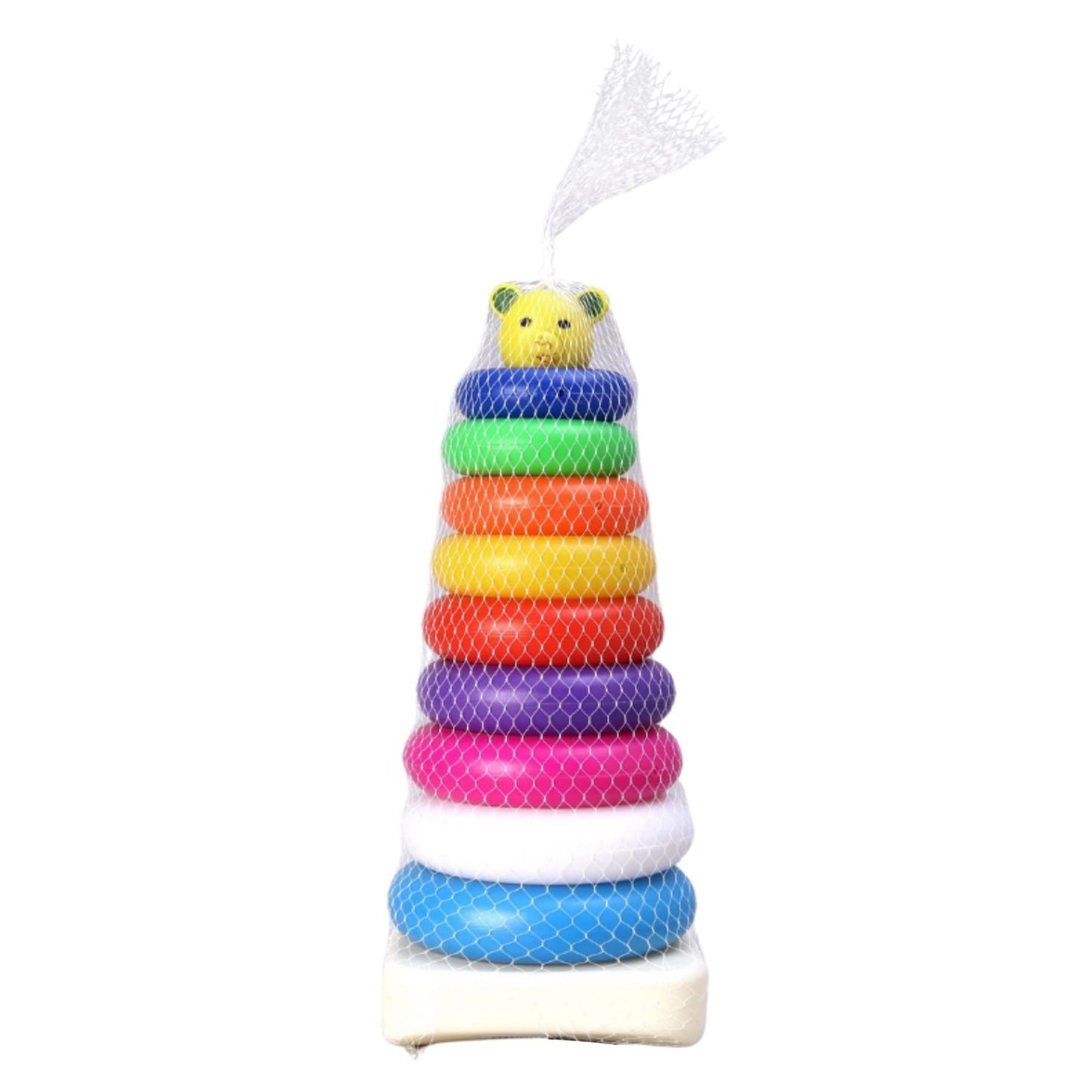 Plastic Baby Kids Teddy Stacking Ring Jumbo Stack Up Educational Toy 9pc - Springkart 