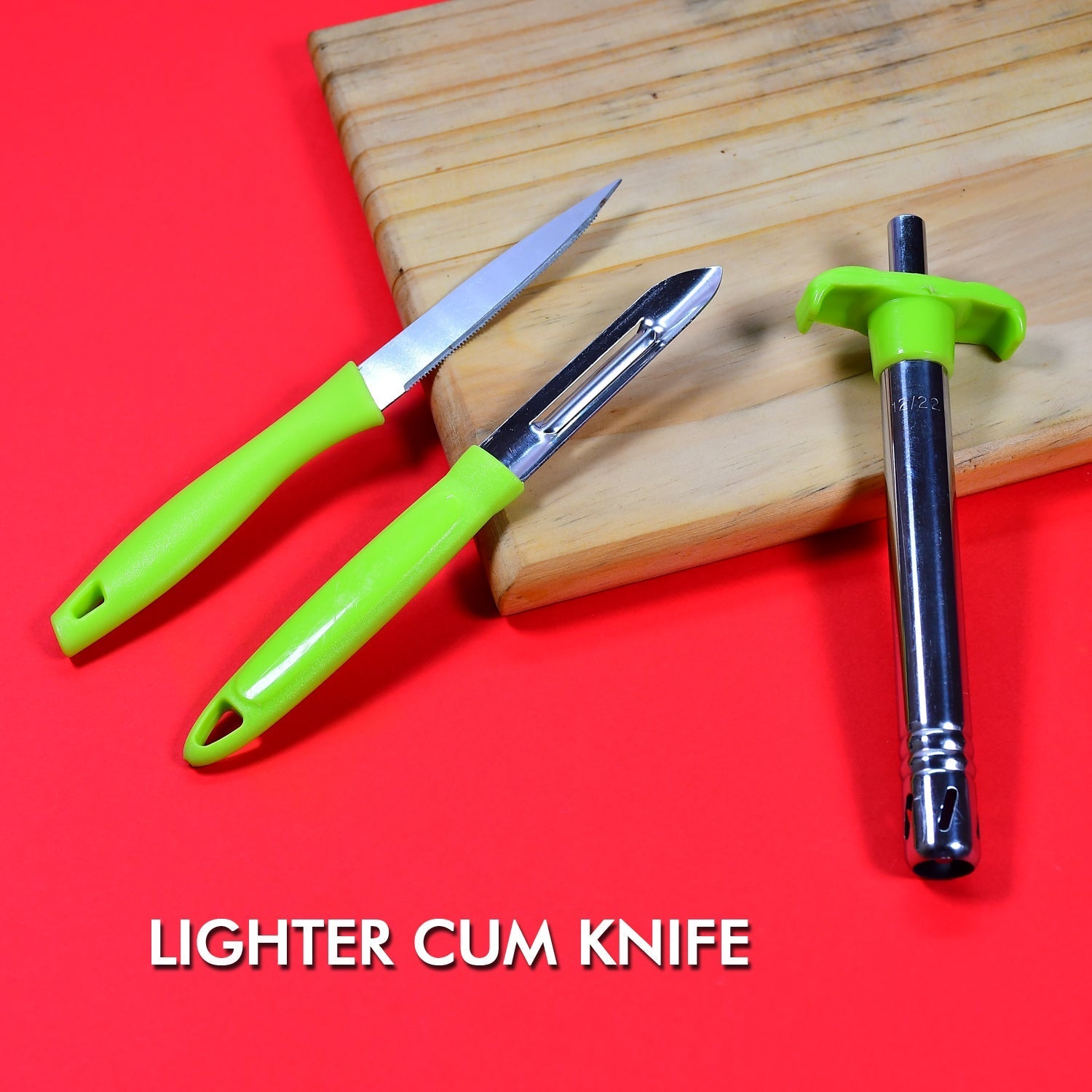 Ganesh 3pc Lighter Cum knife and peeler. - Springkart 