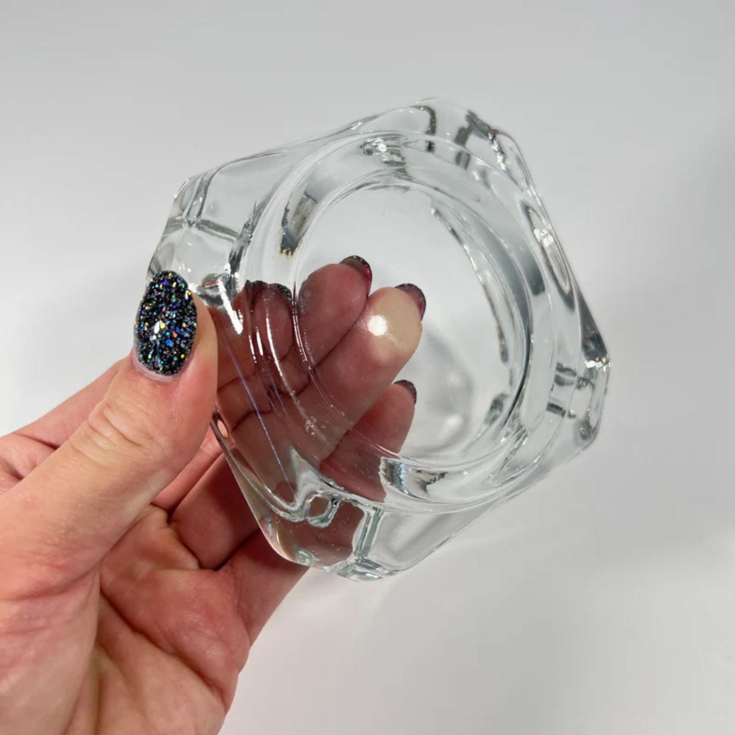Glass Brunswick Crystal Quality Cigar Cigarette Ashtray Round Tabletop for Home Office Indoor Outdoor Home Decor - Springkart 