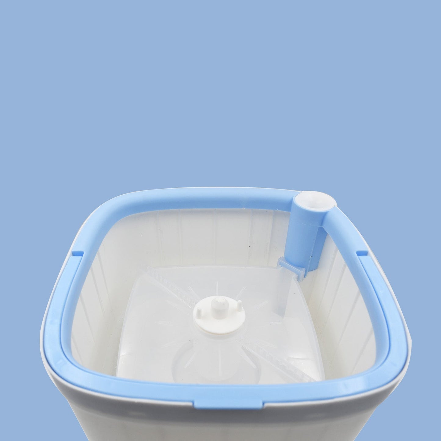 Round Shape Mop Head with 1 Pad Extra Clean Water Spin Mop with Separate Water Bucket, Suitable for All Types of Flooring, Separates Dirty and Clean Water, Wet - Springkart 
