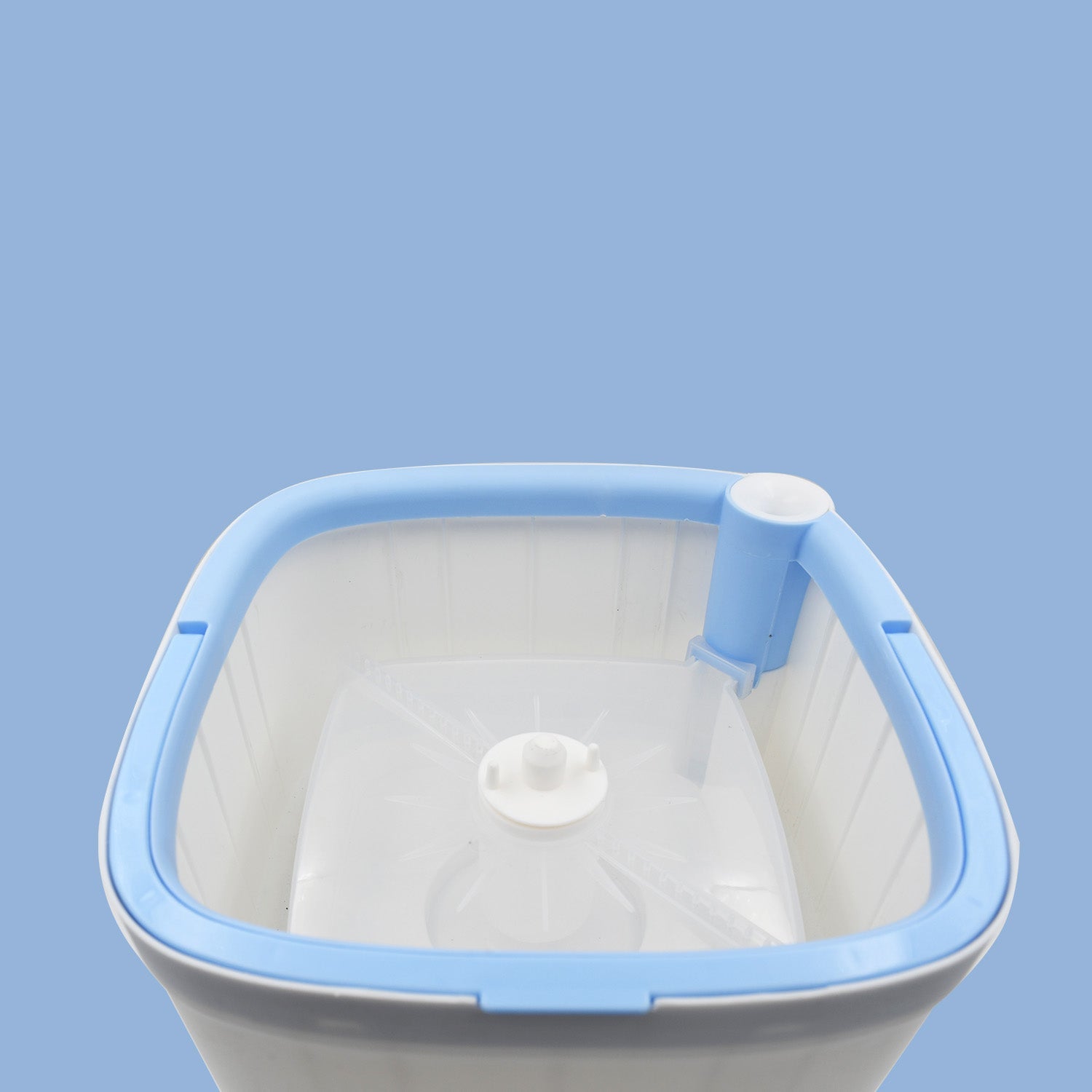 Round Shape Mop Head with 1 Pad Extra Clean Water Spin Mop with Separate Water Bucket, Suitable for All Types of Flooring, Separates Dirty and Clean Water, Wet - Springkart 