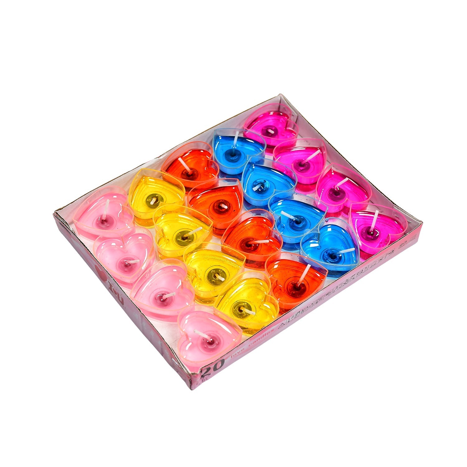 Heart Shape Wax Scented Candles. (Pack of 20 pcs) - Springkart 