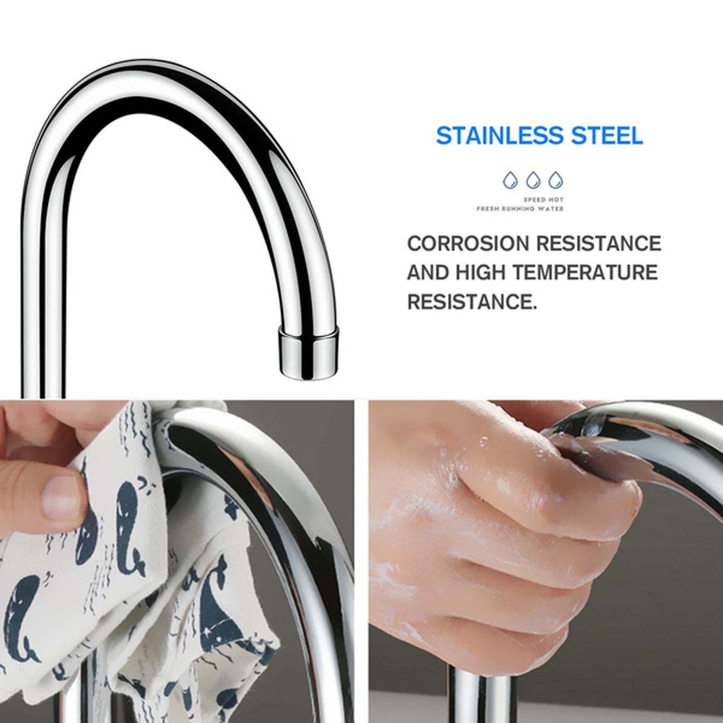 Stainless Steel LED Digital Display Instant Heating Electric Water Heater Faucet Tap, Geyser - Springkart 