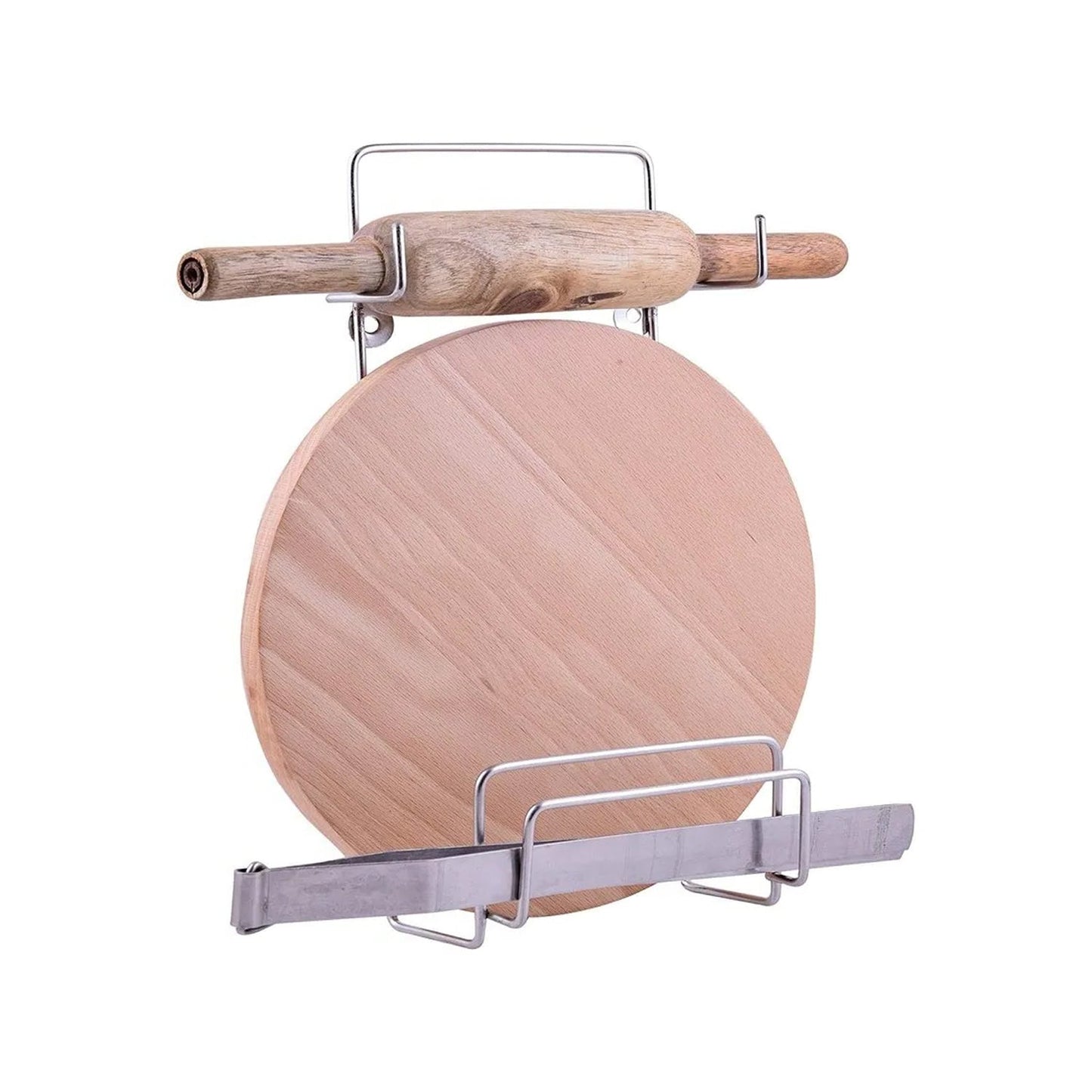 Chakla Belan Stand for Kitchen with Stainless Steel - Springkart 