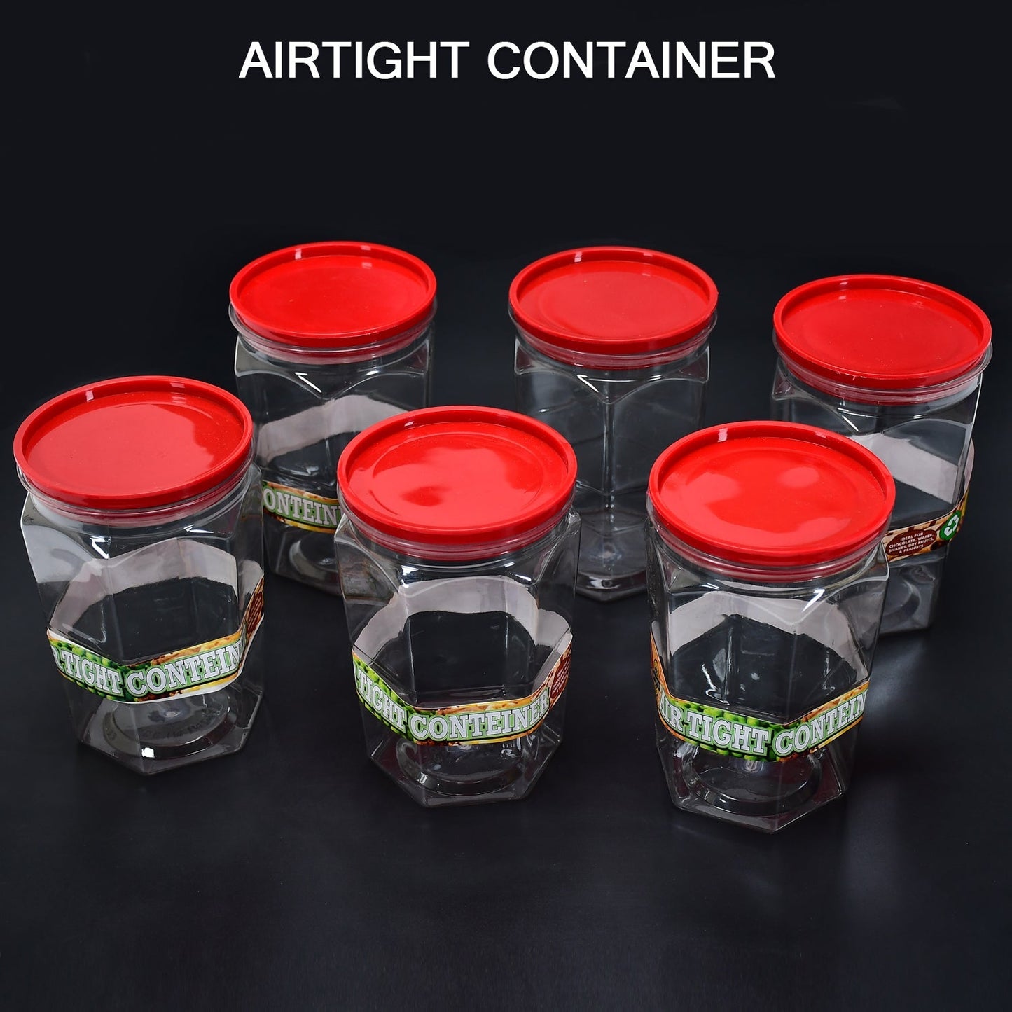 Air Tight Kitchen Storage Container for Rice | Dal | Atta, BPA-Free, Flour | Cereals | Snacks | Stackable | Modular, Round. (Approx - 1100Ml, Set of 6pcs) - Springkart 