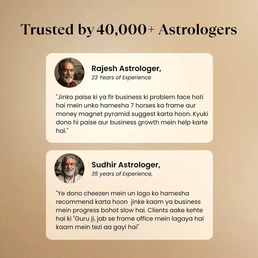 7 Horses on Raw Pyrite Frame with FREE Money Magnet Pyramid