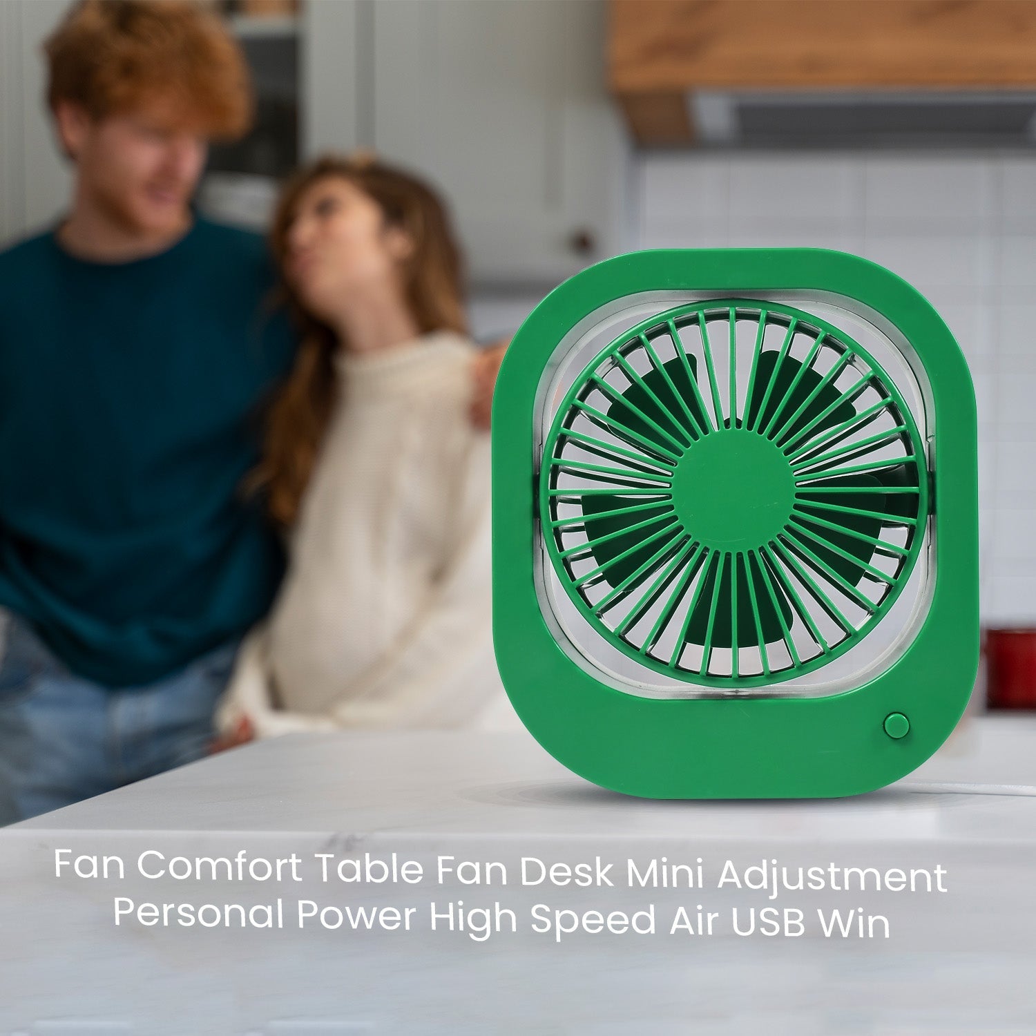 Portable USB Fan - Rechargeable, 2-Speed 180° Rotating Quiet Personal Fan for Travel, Car, and Outdoors (Battery Not Included) - Springkart 