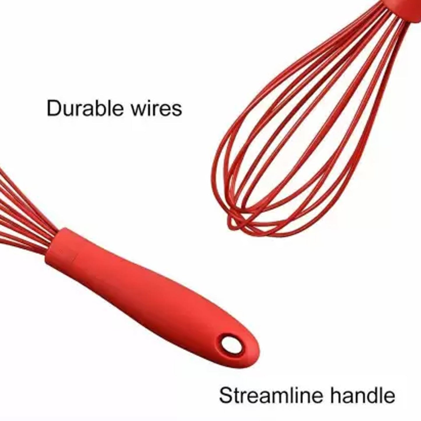 Manual Whisk Mixer Silicone Whisk, Cream Whisk, Flour Mixer, Rotary Egg Mixer, Kitchen Baking Tool. - Springkart 