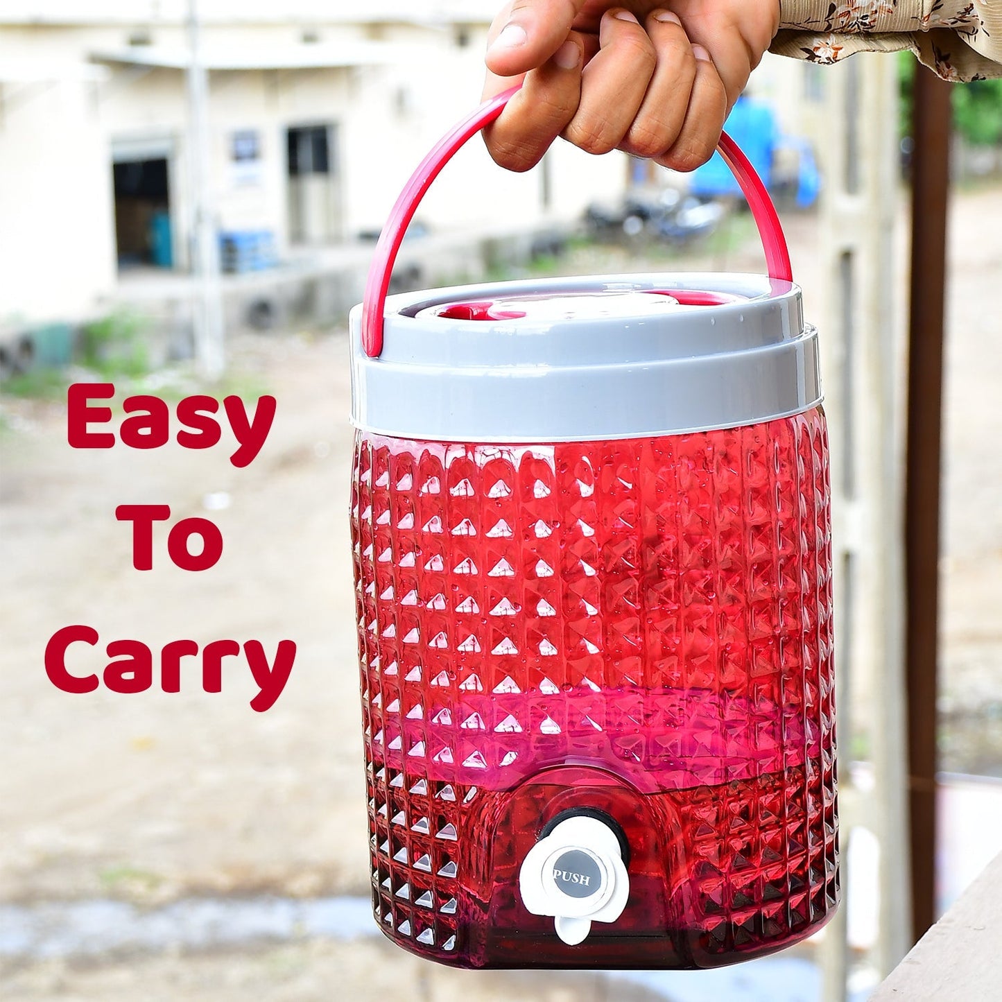 Diamond cut design plastic water jug to carrying water and other beverages. (4500Ml) - Springkart 