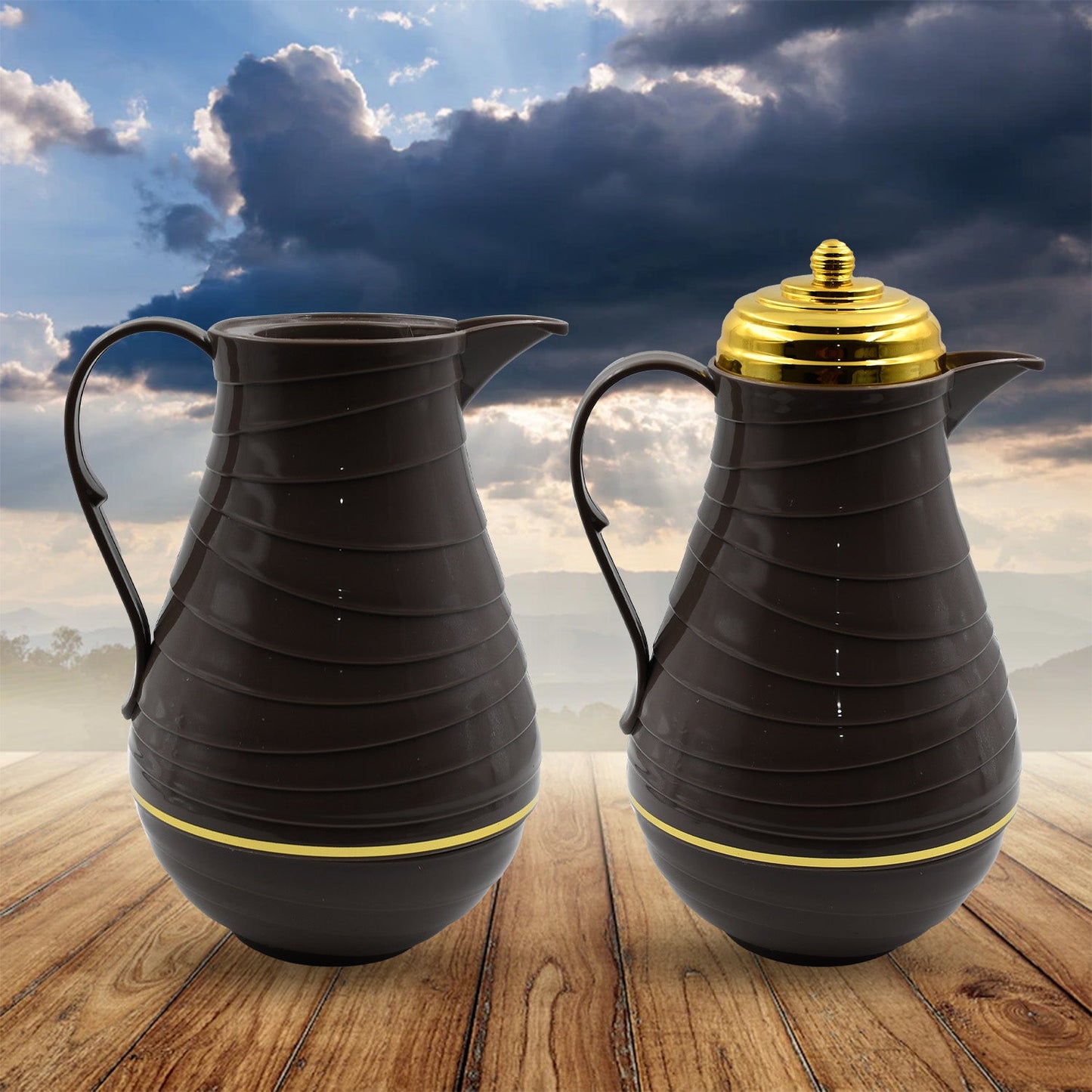 Insulated Tea Kettle Hot and Cold Premium Tea Kettle 1Ltr Kettle | Easy to Carry | Leak Proof | Tea Jug | Coffee Jug | Water Jug | Hot Beverages - Springkart 