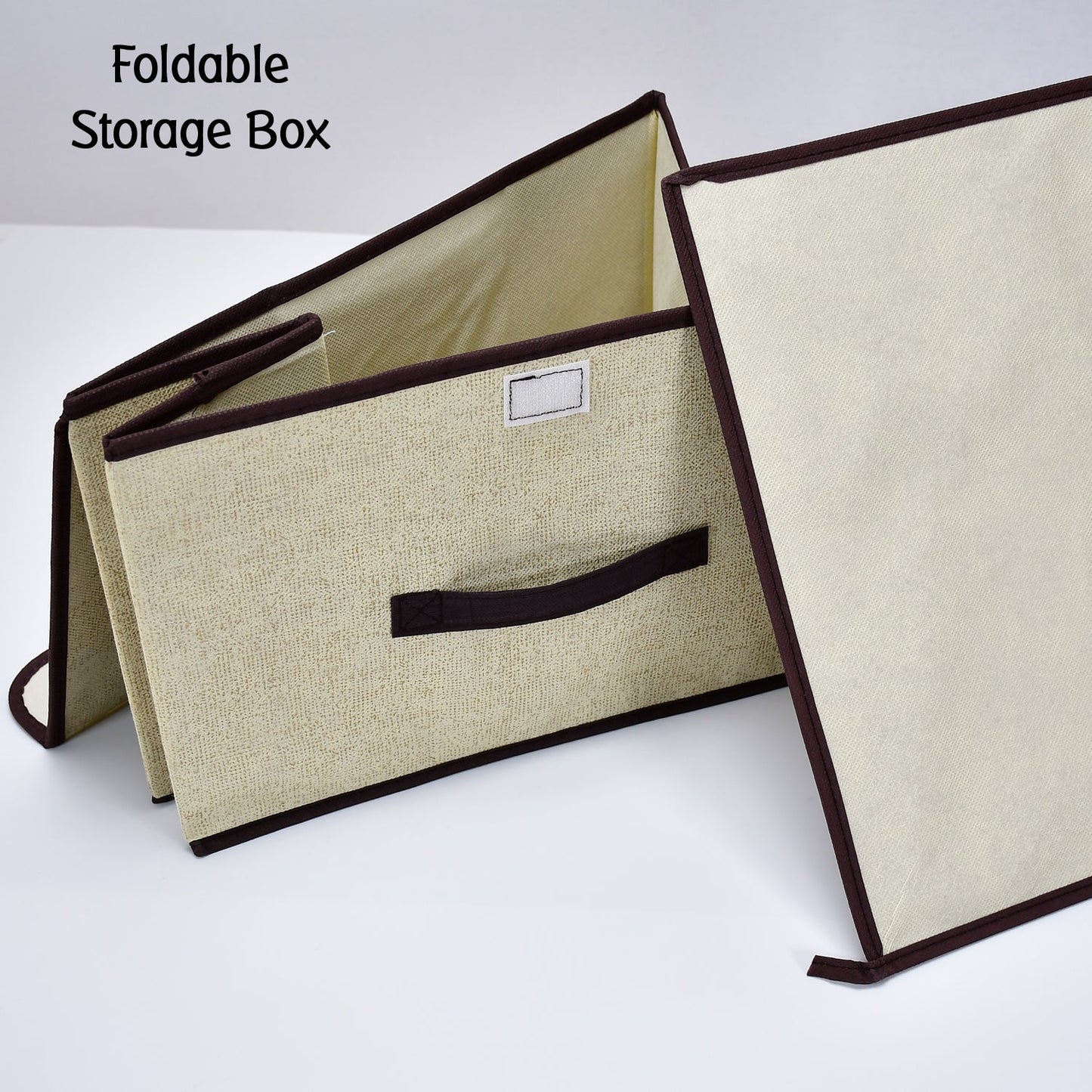 Foldable Storage Box with Lid and Handles, Cotton and Linen Storage Bins and Baskets Organizer for Nursery, Closet, Bedroom, Home - Springkart 