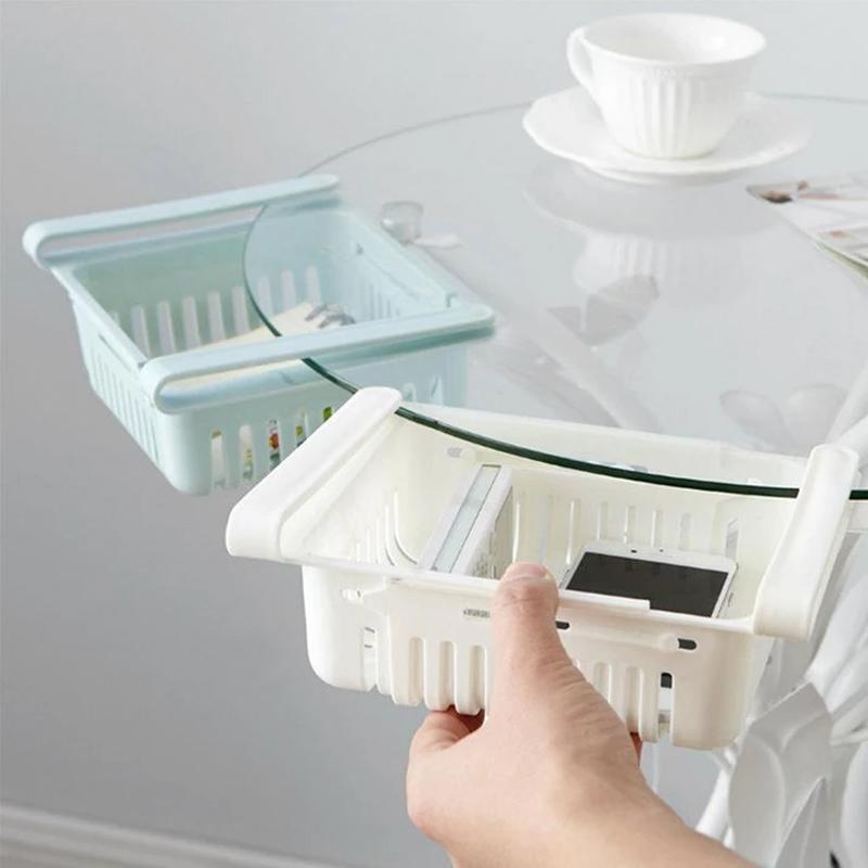 EXPANDABLE ADJUSTABLE MULTIPURPOSE FRIDGE STORAGE BASKET ( 2 pc ) - Springkart 